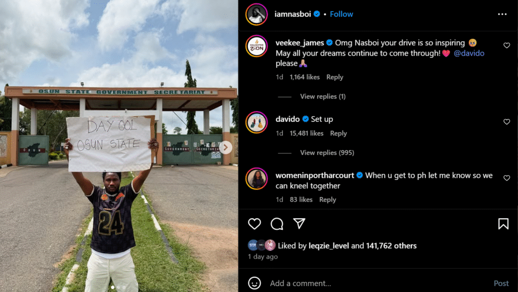 Nasboi's 36-Day Davido Initiative