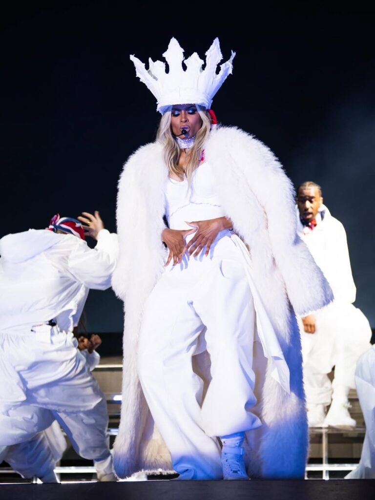 Regal in White: Ciara's Contemporary Nobility